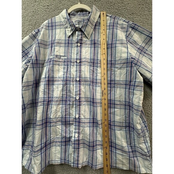 Dickies Shirt Mens 3XL Blue Plaid Short Sleeve Temp-iQ Performance Work - Picture 3 of 11